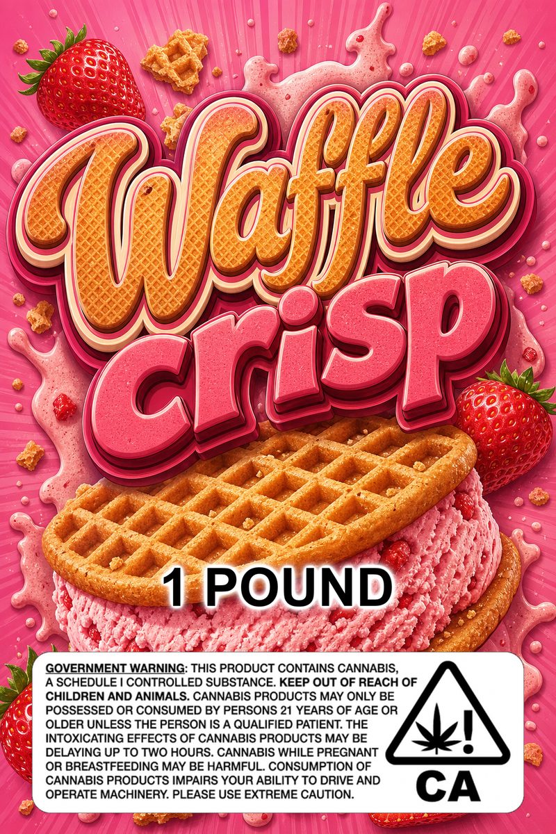 Waffle crisp custom 6x9 pound bag sticker / turkey-bag flavor label