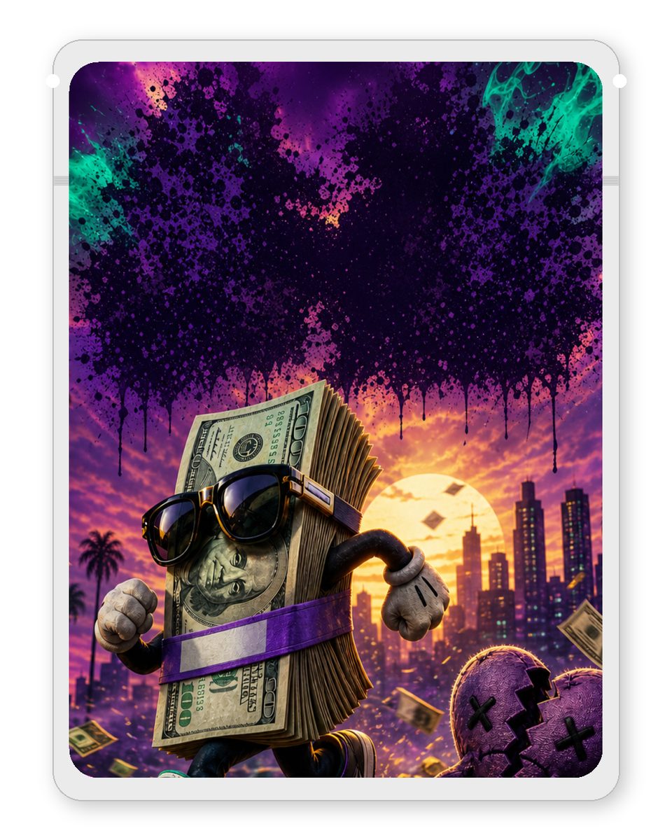 Chase bands not friends custom 4"x5" mylar bag design (back)