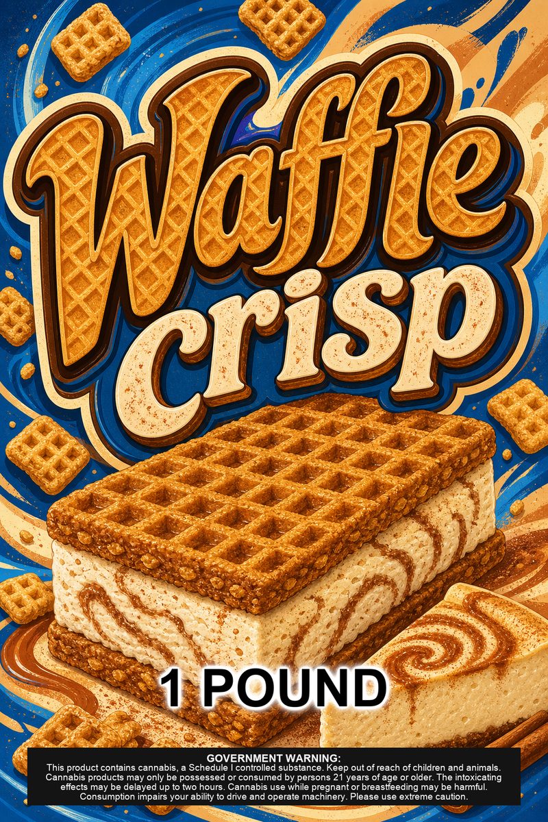 Waffle crisp custom 6x9 pound bag sticker / turkey-bag flavor label
