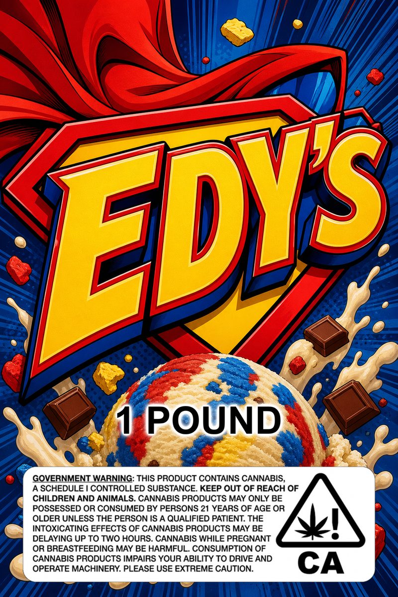 EDY’S custom 6x9 pound bag sticker / turkey-bag flavor label