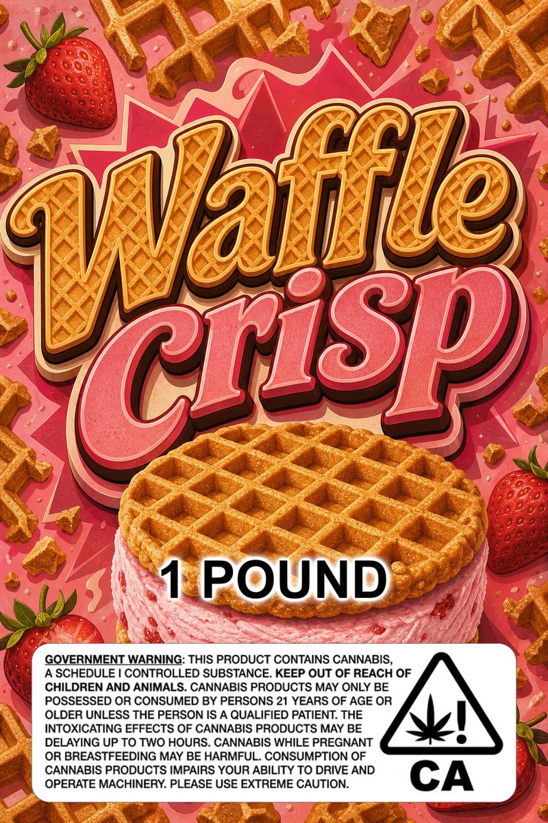 Waffle crisp custom 6x9 pound bag sticker / turkey-bag flavor label