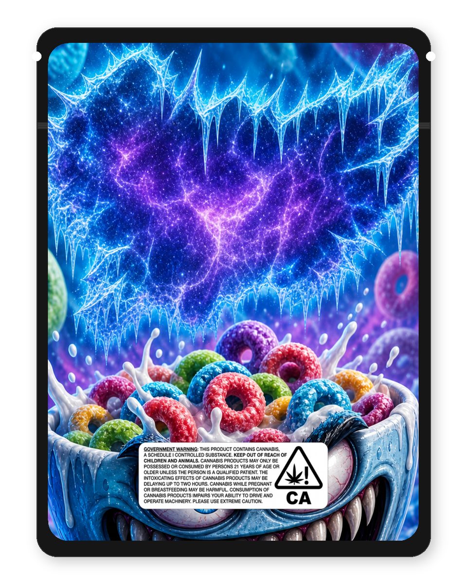 Cereal killer custom 4"x5" mylar bag design (back)