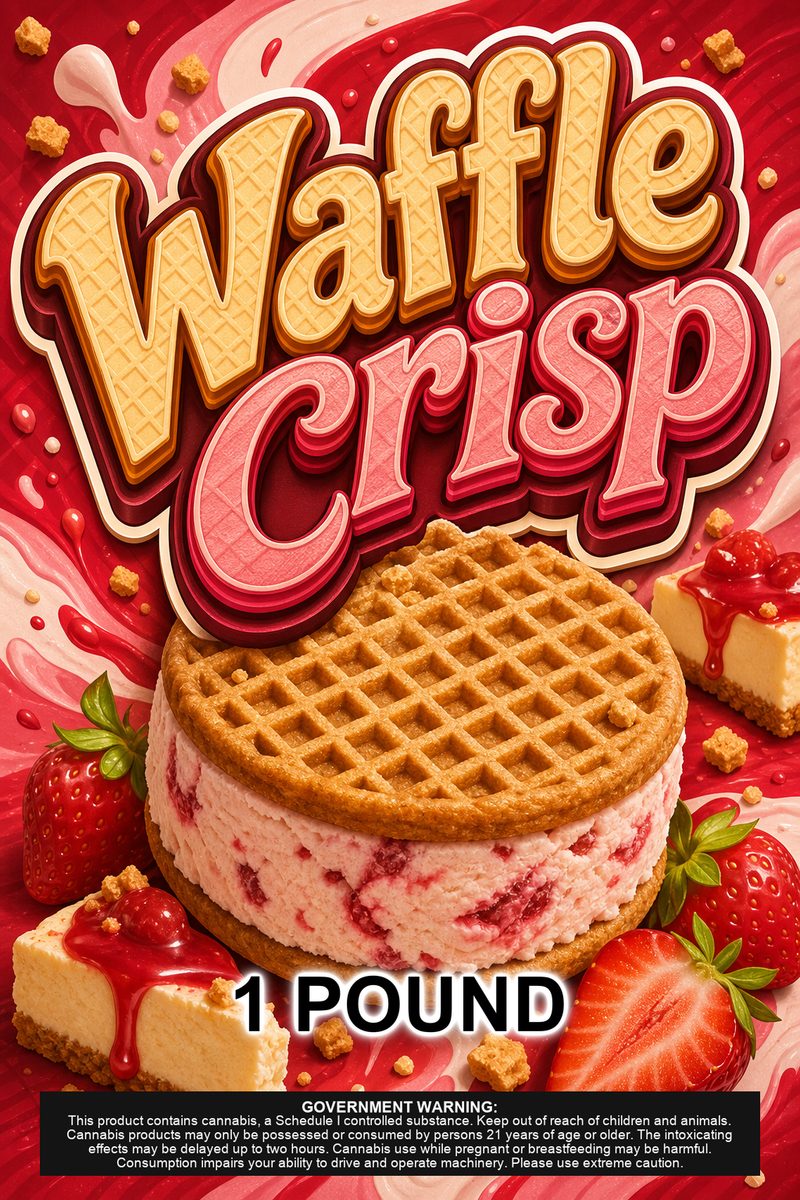 Waffle crisp custom 6x9 pound bag sticker / turkey-bag flavor label