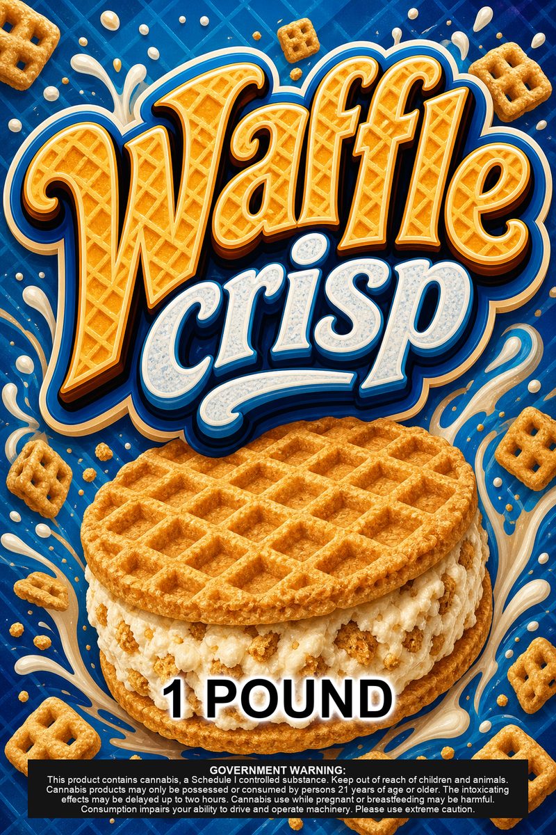 Waffle crisp custom 6x9 pound bag sticker / turkey-bag flavor label