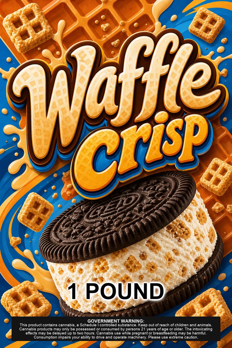 Waffle crisp custom 6x9 pound bag sticker / turkey-bag flavor label