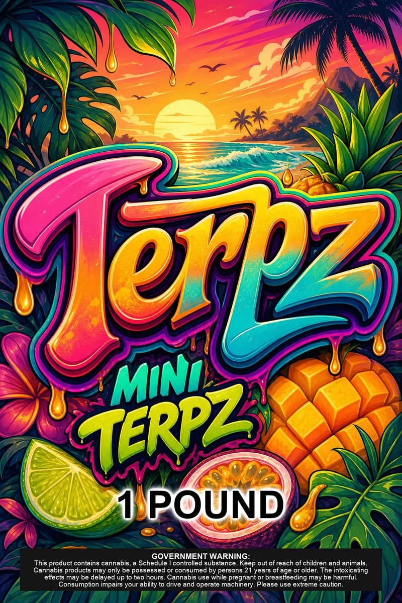 Terpz custom 6x9 pound bag sticker / turkey-bag flavor label
