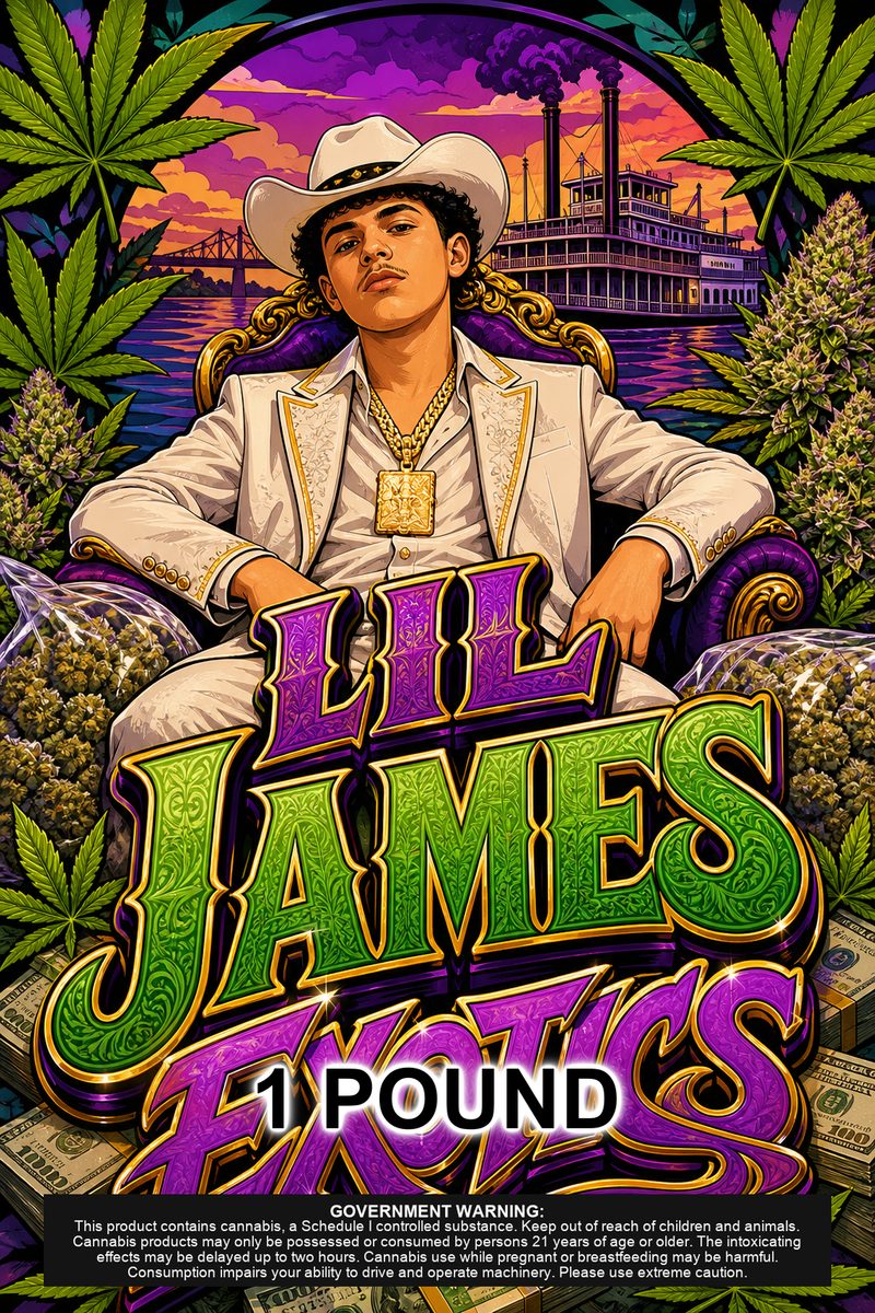 LIL JAMES EXOTICS custom 6x9 pound bag sticker / turkey-bag flavor label