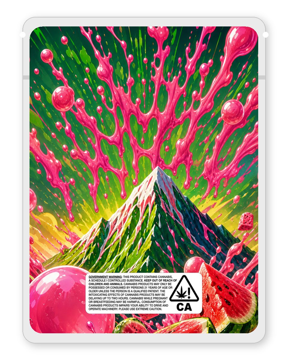 MTN ZA Watermelon bubblegum custom 4"x5" mylar bag design (back)