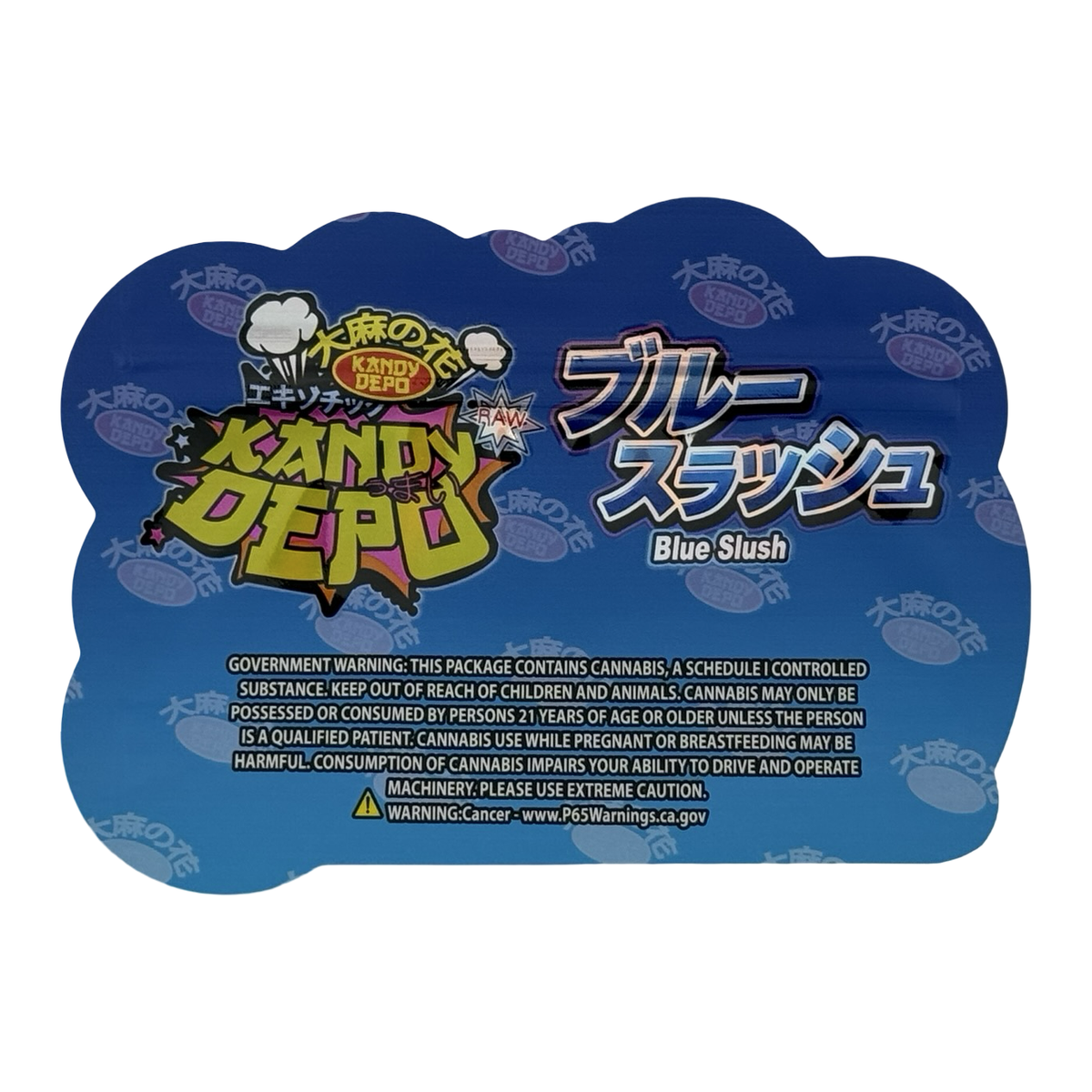 Blue Slush Mylar Bags 3.5g Kandy Depo (Only $0.21 Each) — back