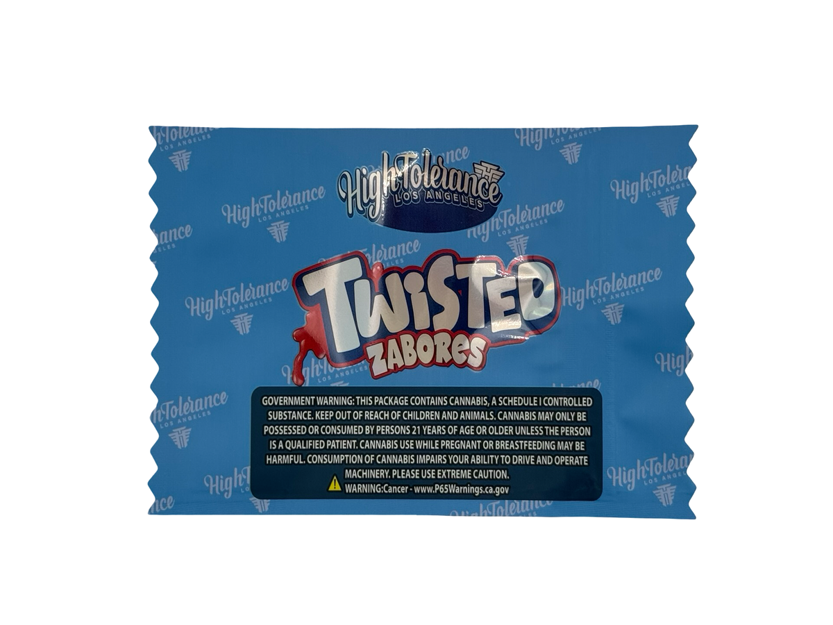 Twisted Zabores 3.5g Mylar Bags High Tolerance (Only $0.21 Each) — back