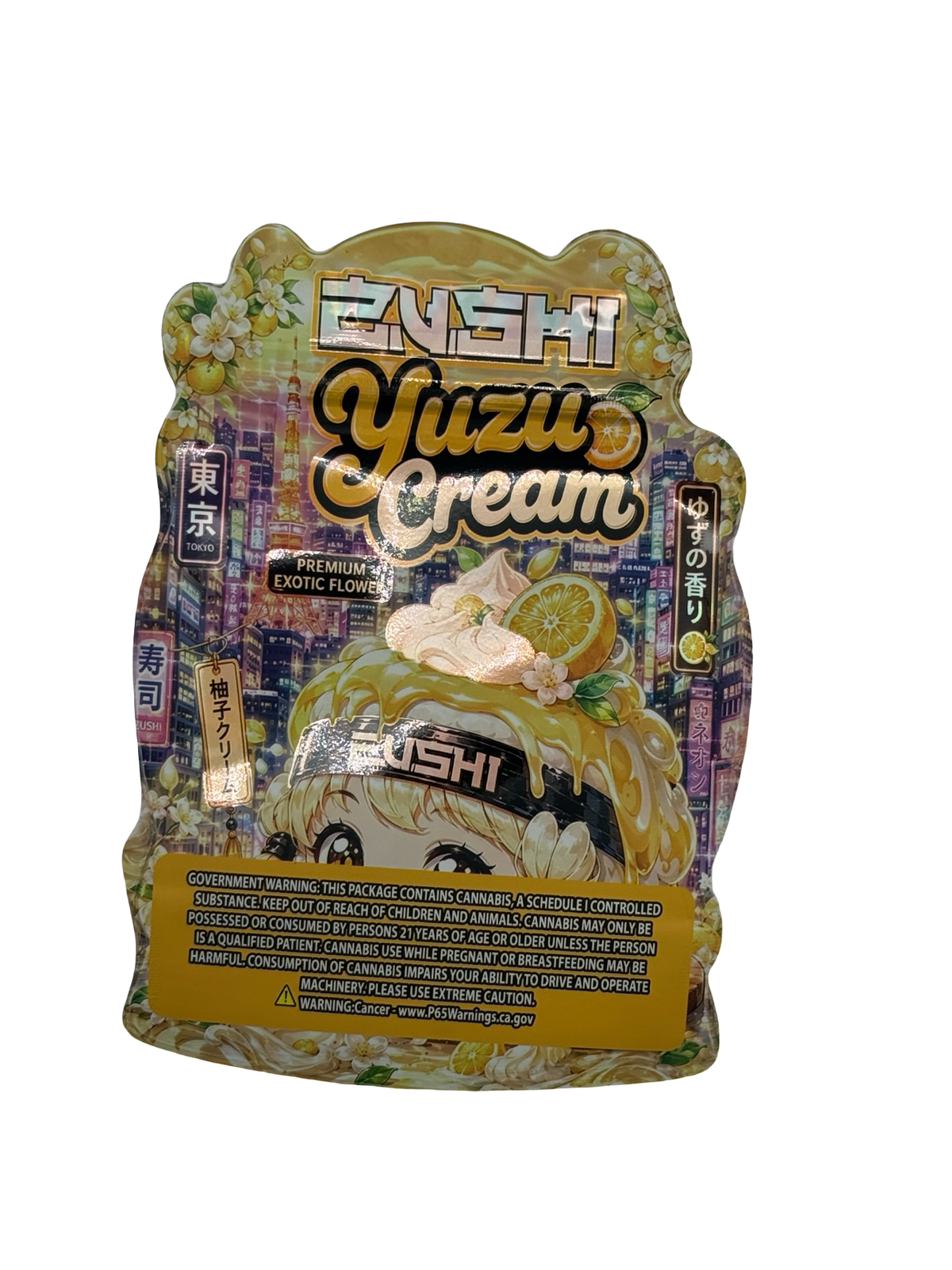 Yuzu Cream 3.5g Mylar Bags Zushi — back