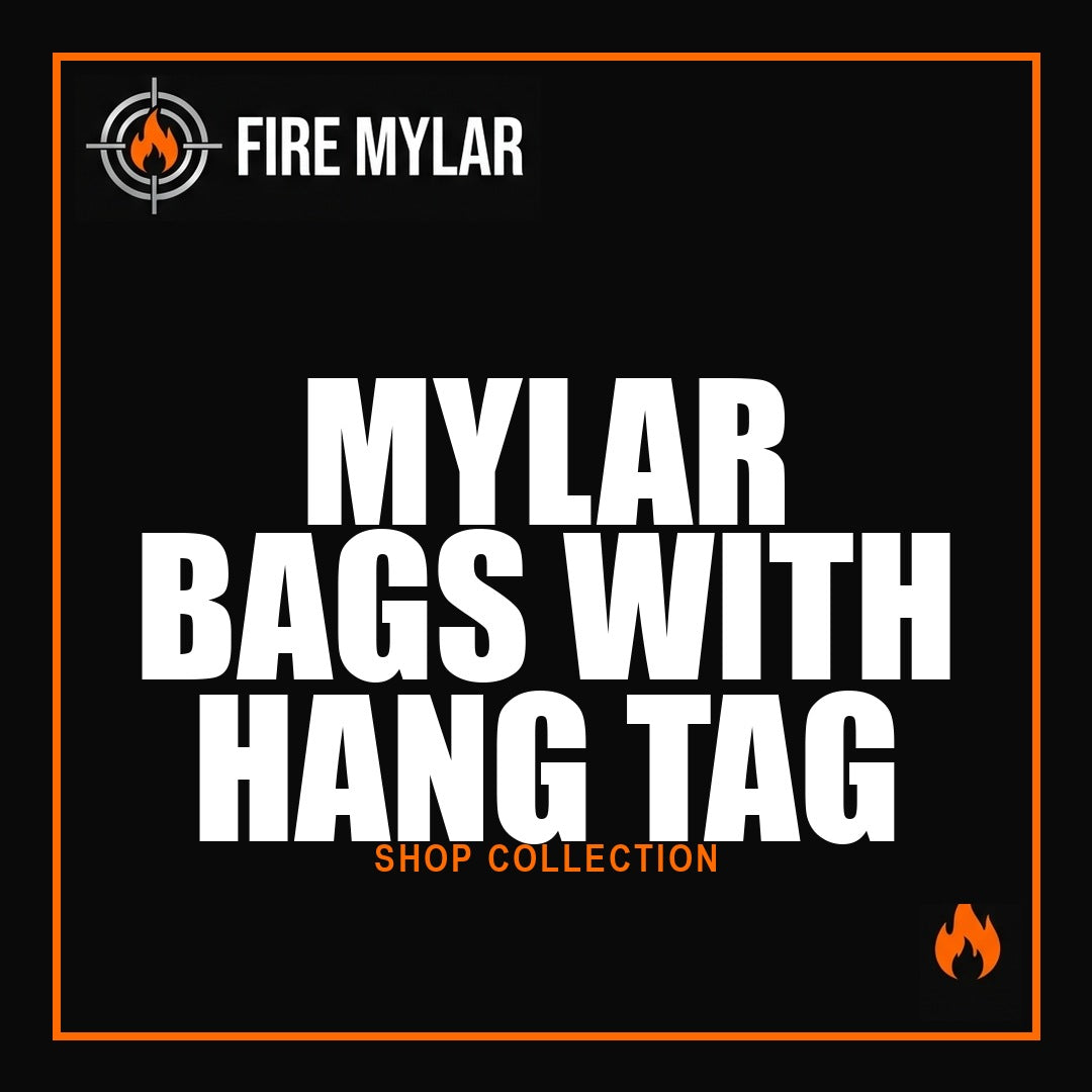 MYLAR BAGS WITH HANG TAG