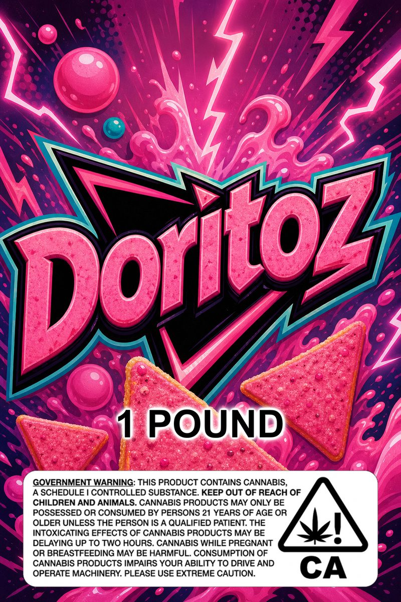 Doritoz custom 6x9 pound bag sticker / turkey-bag flavor label