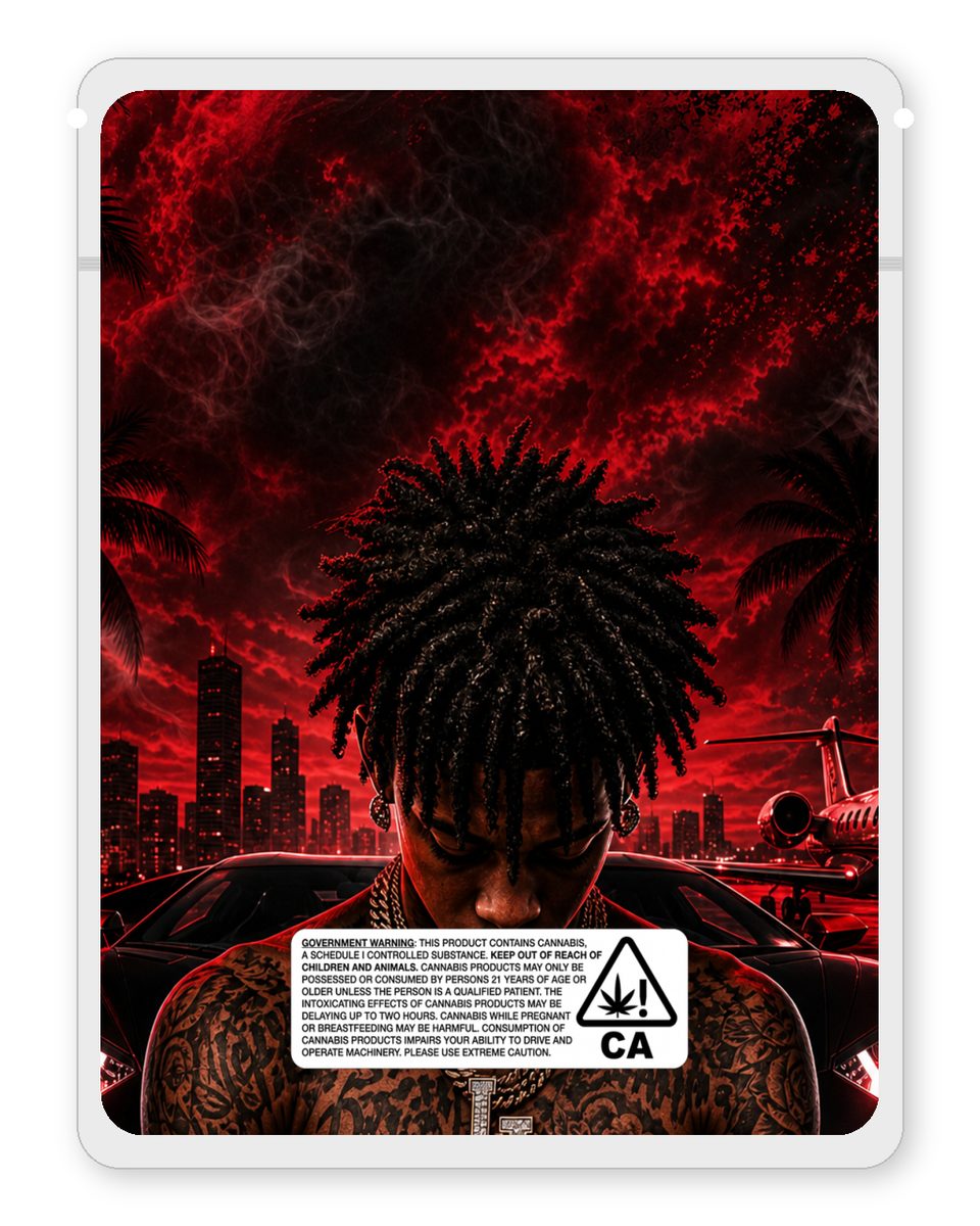 LIL JAMES EXOTICS custom 4"x5" mylar bag design (back)