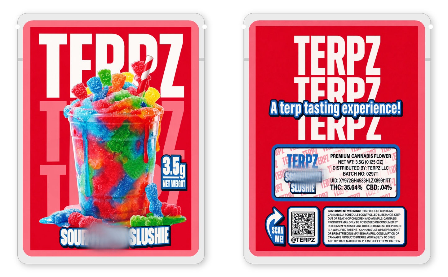 Sour Slushie 3.5g Mylar Bags Terpz
