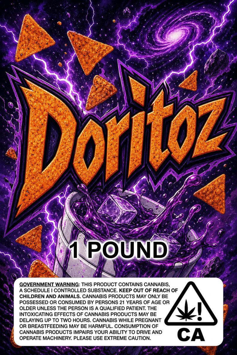 Doritoz custom 6x9 pound bag sticker / turkey-bag flavor label