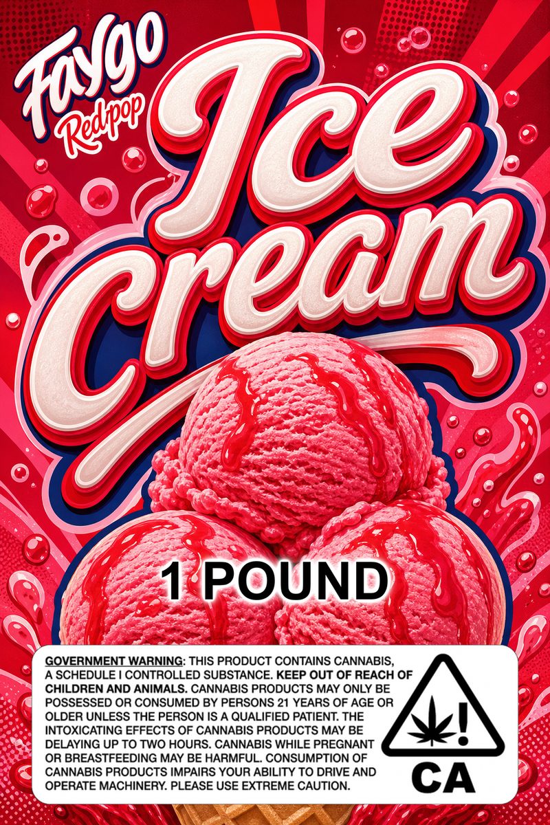Ice cream custom 6x9 pound bag sticker / turkey-bag flavor label