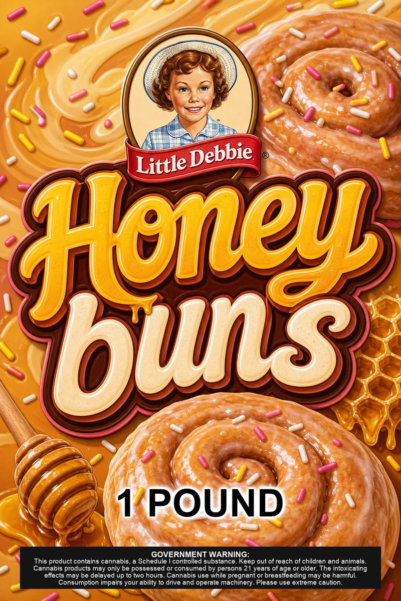 Honey buns custom 6x9 pound bag sticker / turkey-bag flavor label
