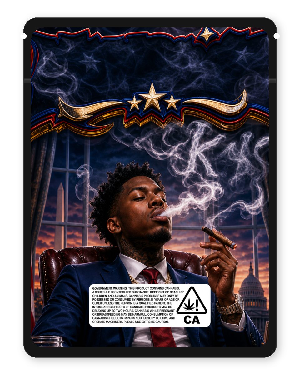 KAMPAIGN custom 4"x5" mylar bag design (back)
