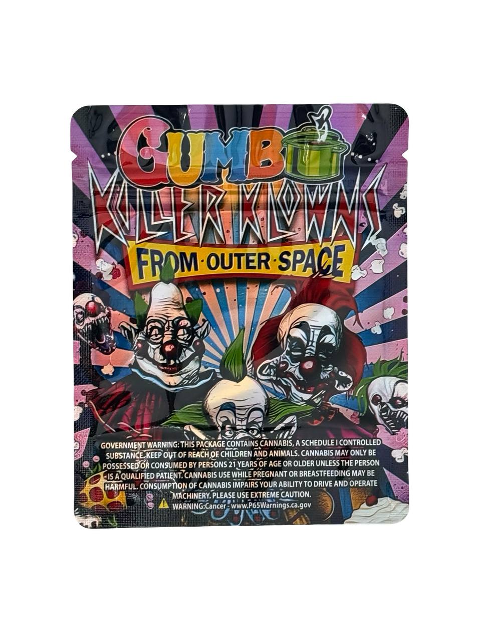 Killer Klowns From Outer Space 3.5g Mylar Bags Gumbo