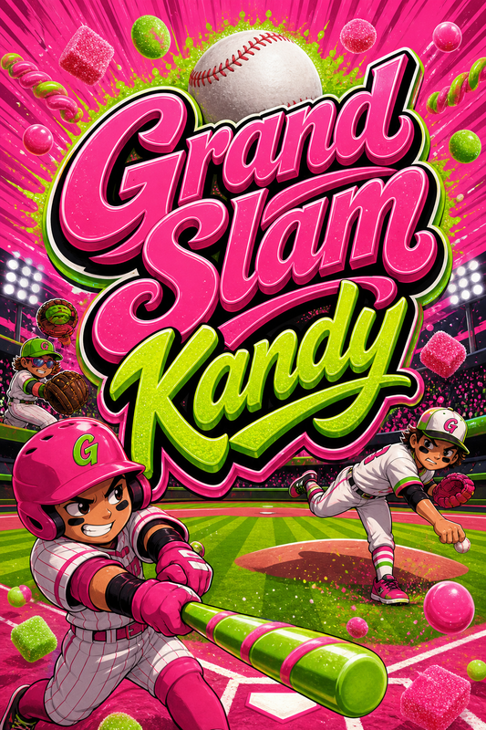 Grand Slam Kandy custom 6x9 pound bag sticker / turkey-bag flavor label