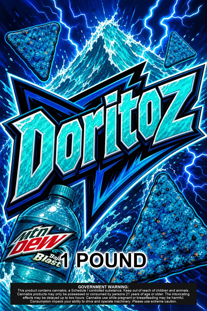 Doritoz custom 6x9 pound bag sticker / turkey-bag flavor label