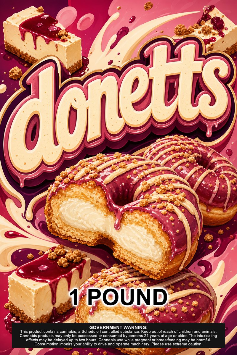 donetts custom 6x9 pound bag sticker / turkey-bag flavor label