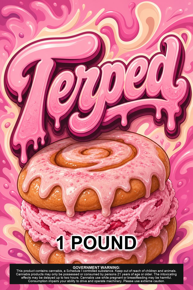 Terped custom 6x9 pound bag sticker / turkey-bag flavor label
