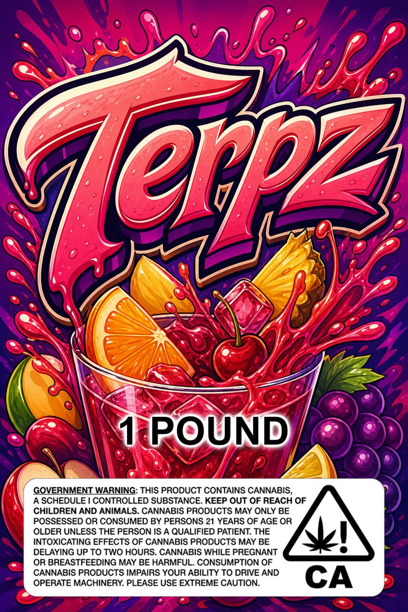Terpz custom 6x9 pound bag sticker / turkey-bag flavor label