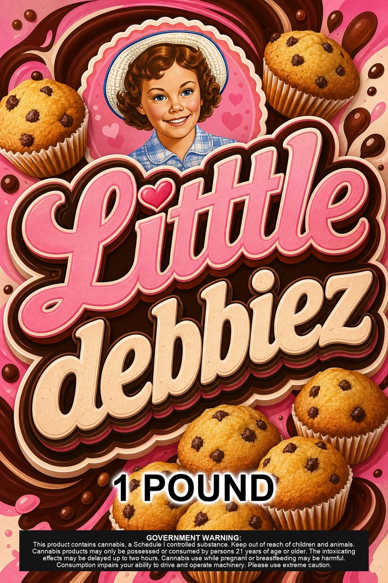 Little debbiez custom 6x9 pound bag sticker / turkey-bag flavor label