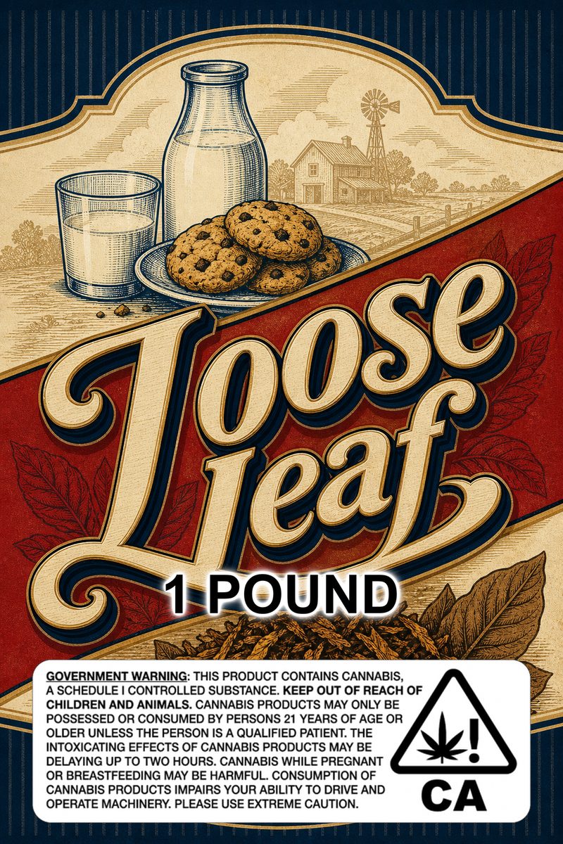Loose leaf custom 6x9 pound bag sticker / turkey-bag flavor label