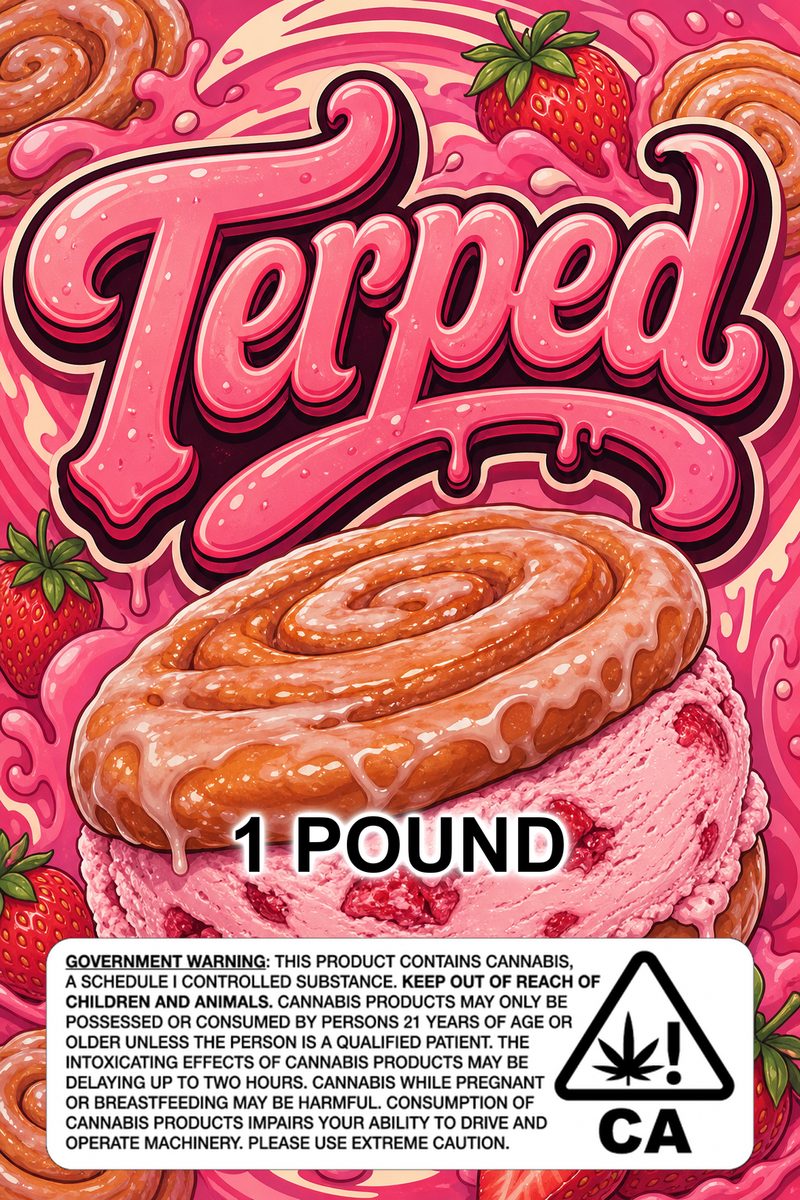 Terped custom 6x9 pound bag sticker / turkey-bag flavor label