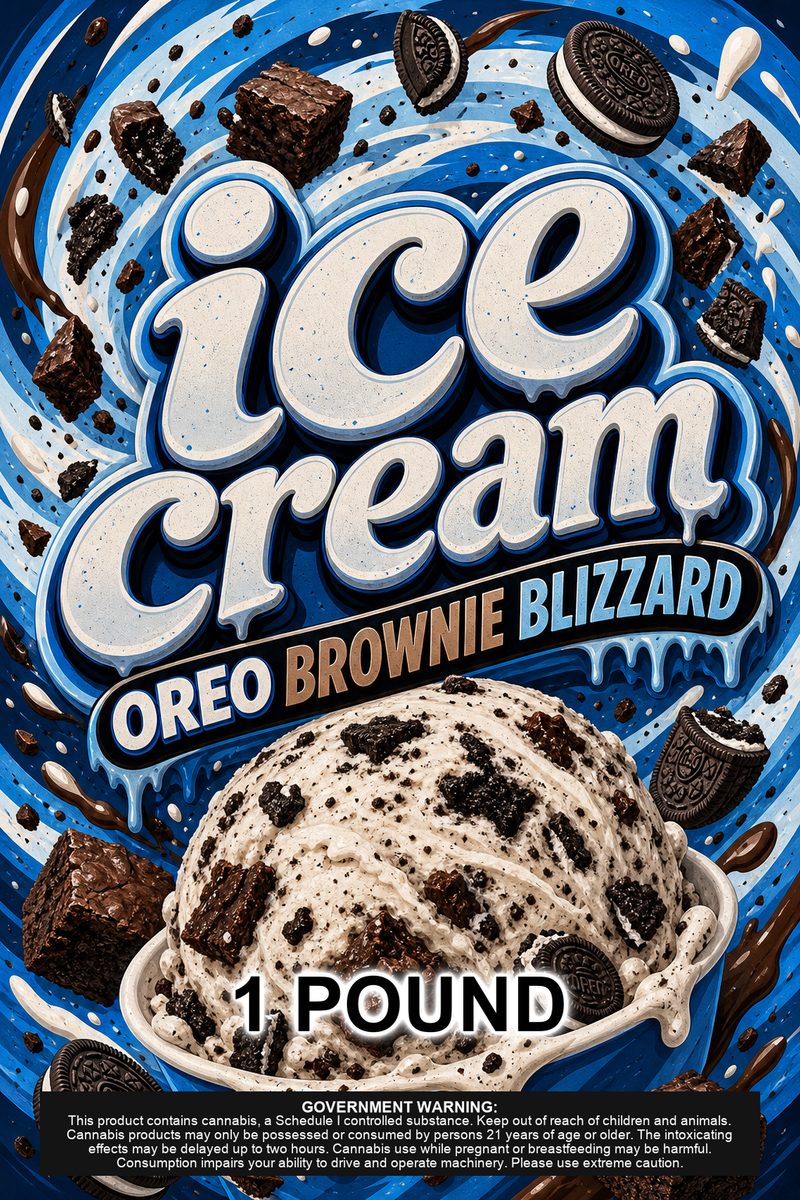 ice cream custom 6x9 pound bag sticker / turkey-bag flavor label