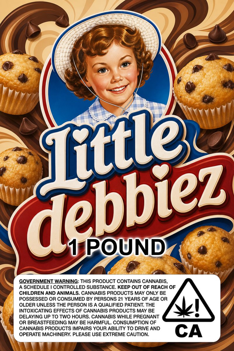 Little debbiez custom 6x9 pound bag sticker / turkey-bag flavor label
