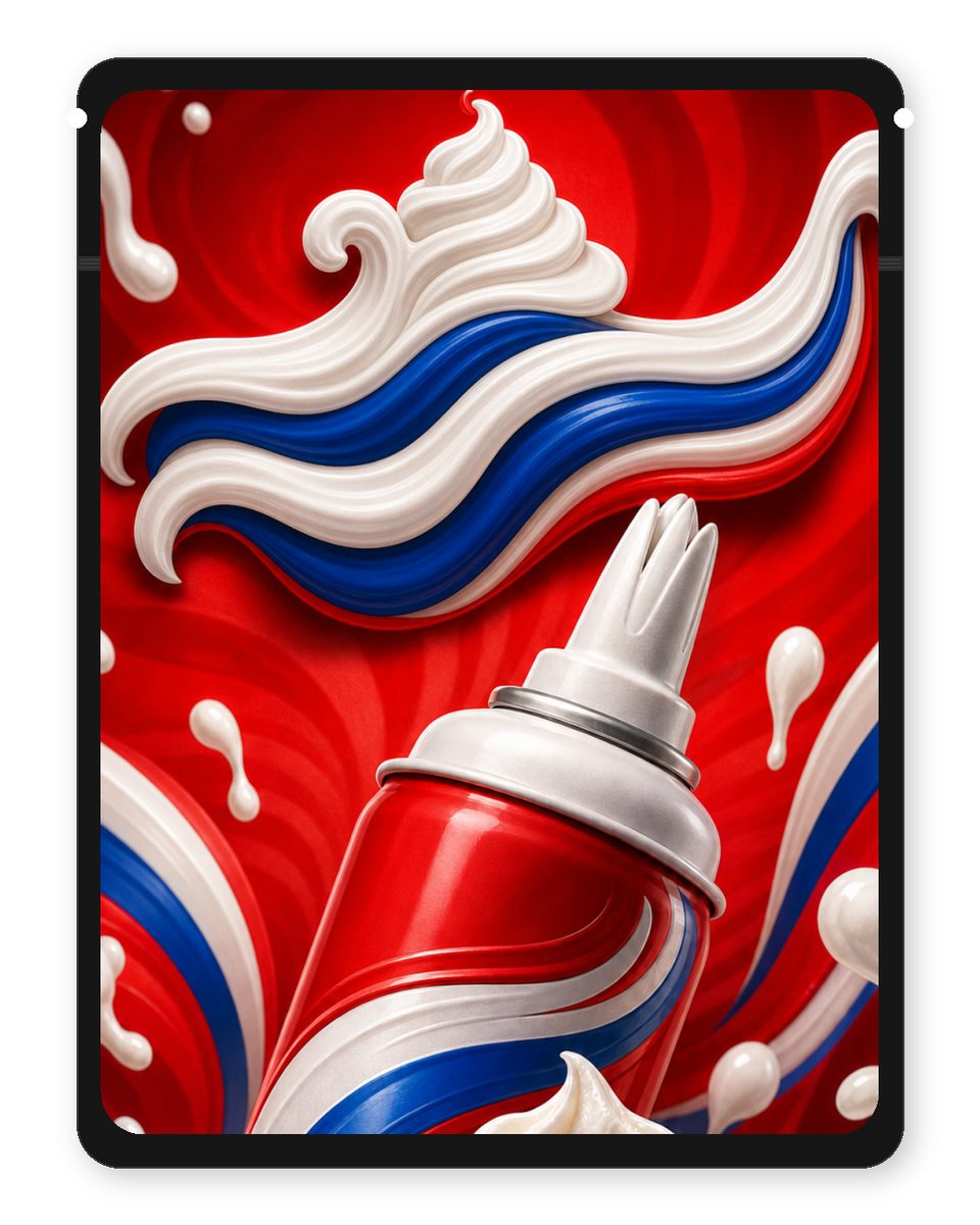Whipped cream custom 4"x5" mylar bag design (back)