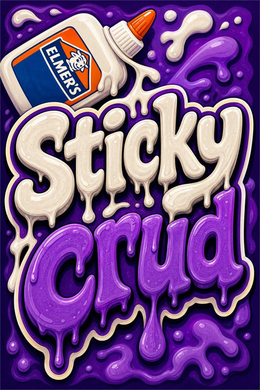 Sticky crud custom 6x9 pound bag sticker / turkey-bag flavor label