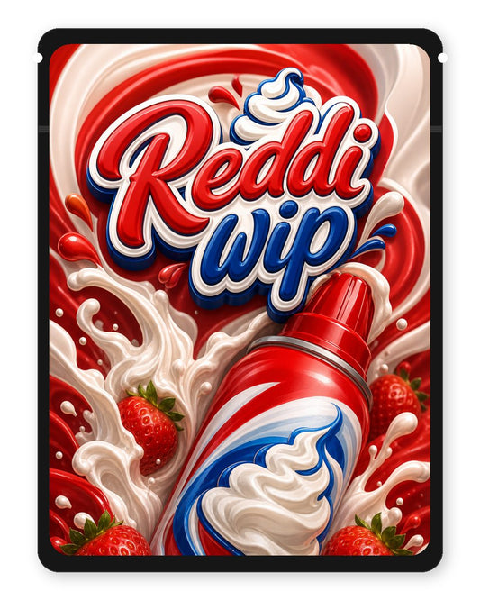 Reddi wip custom 4"x5" mylar bag design (front)