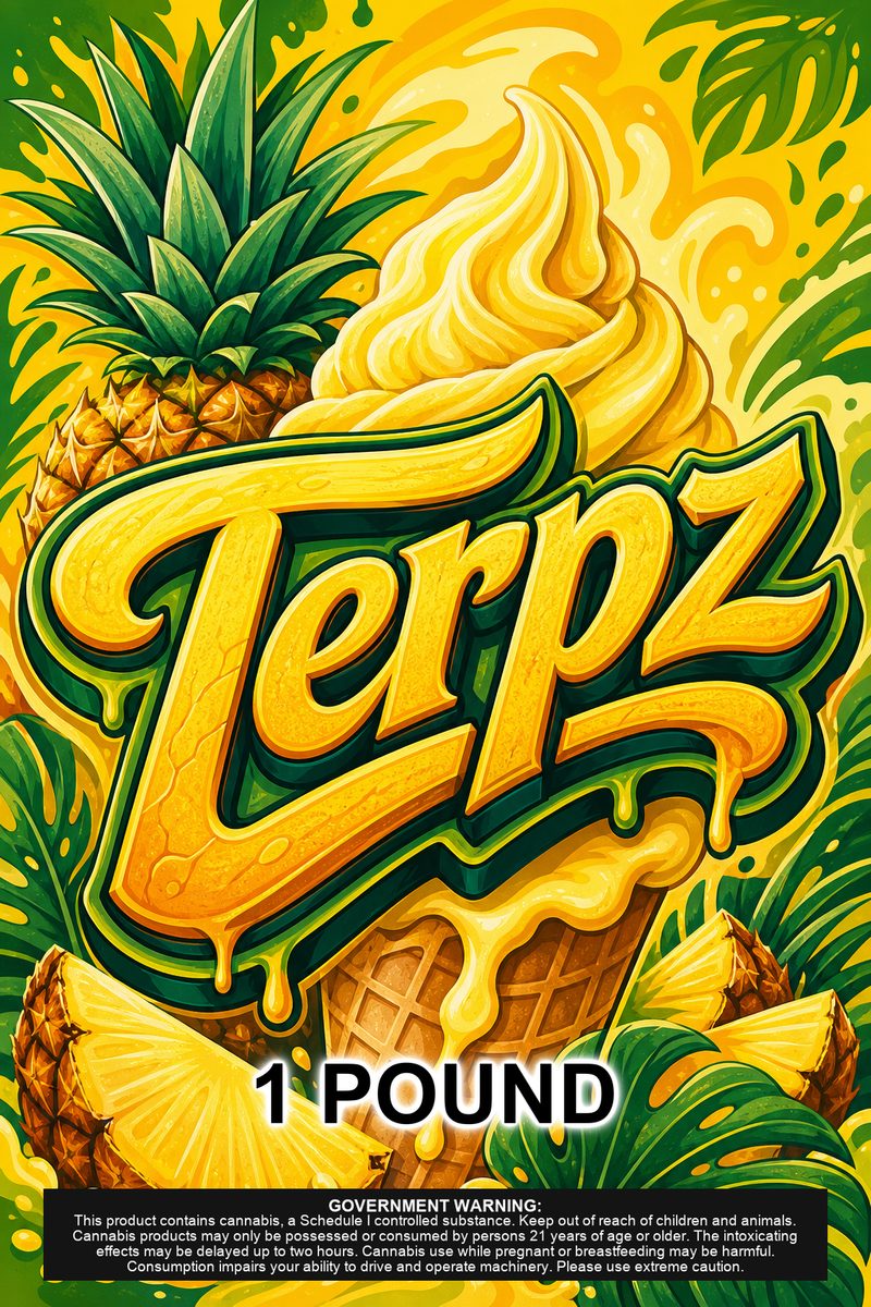 Terpz custom 6x9 pound bag sticker / turkey-bag flavor label