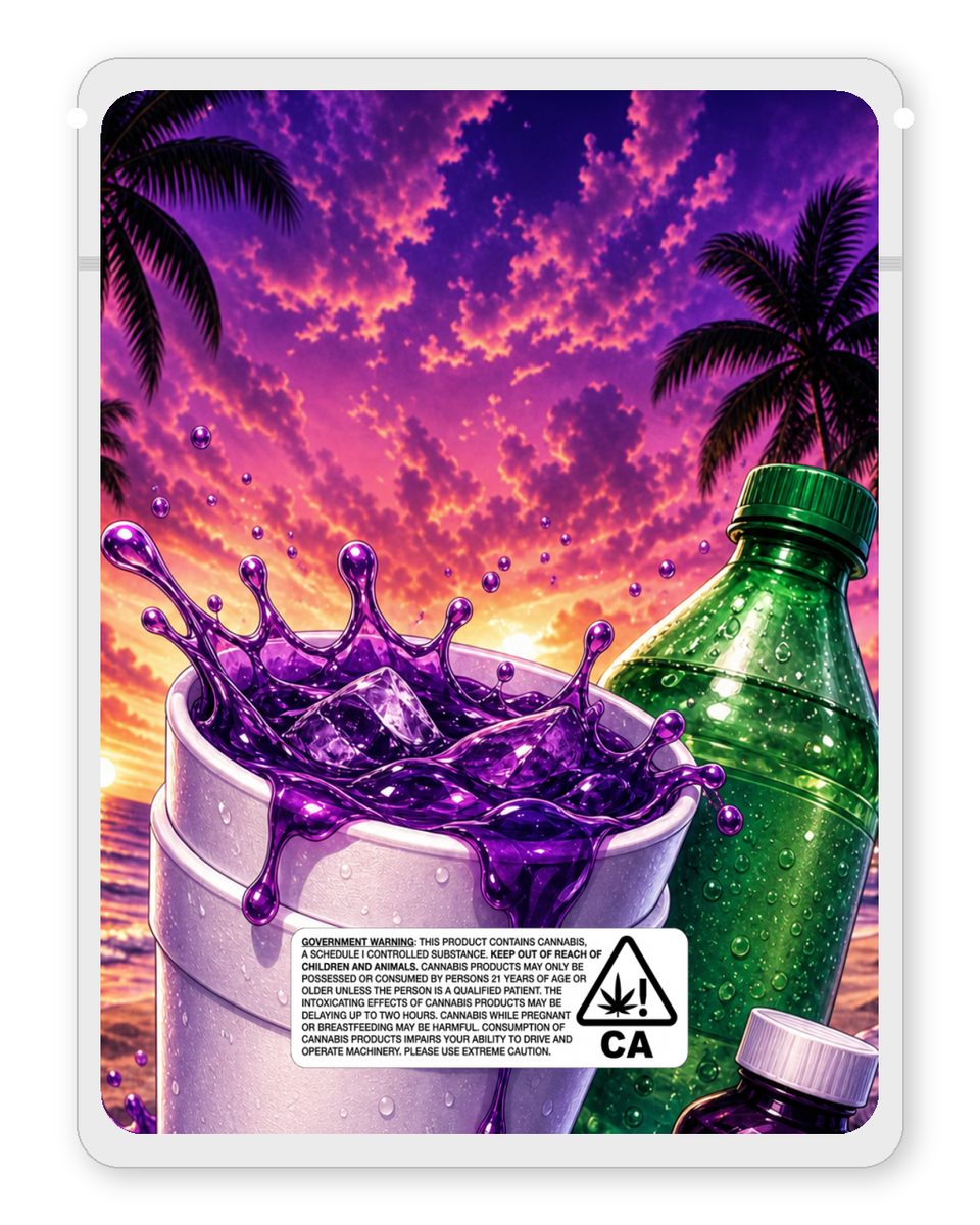 Wocky syrup custom 4"x5" mylar bag design (back)