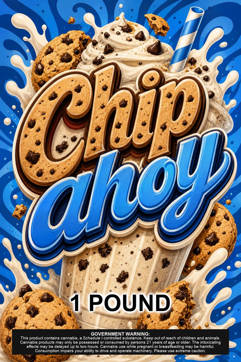 Chip ahoy custom 6x9 pound bag sticker / turkey-bag flavor label
