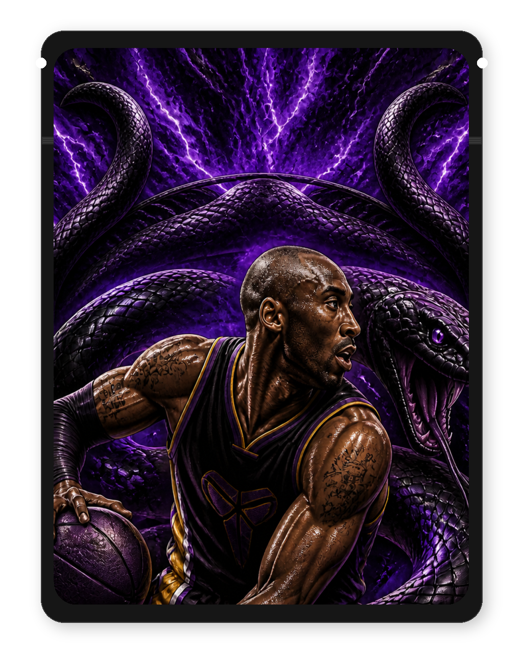 Black Mamba custom 4"x5" mylar bag design (back)