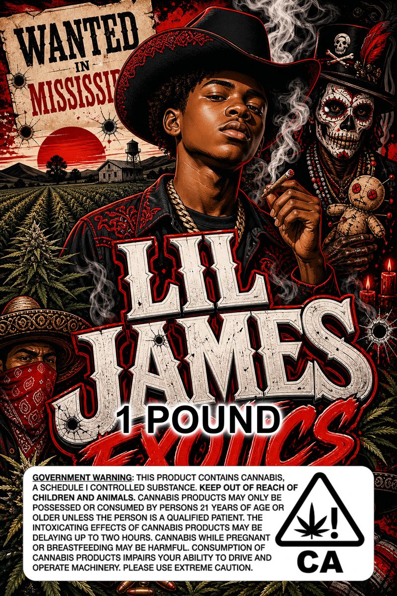 LIL JAMES EXOTICS custom 6x9 pound bag sticker / turkey-bag flavor label