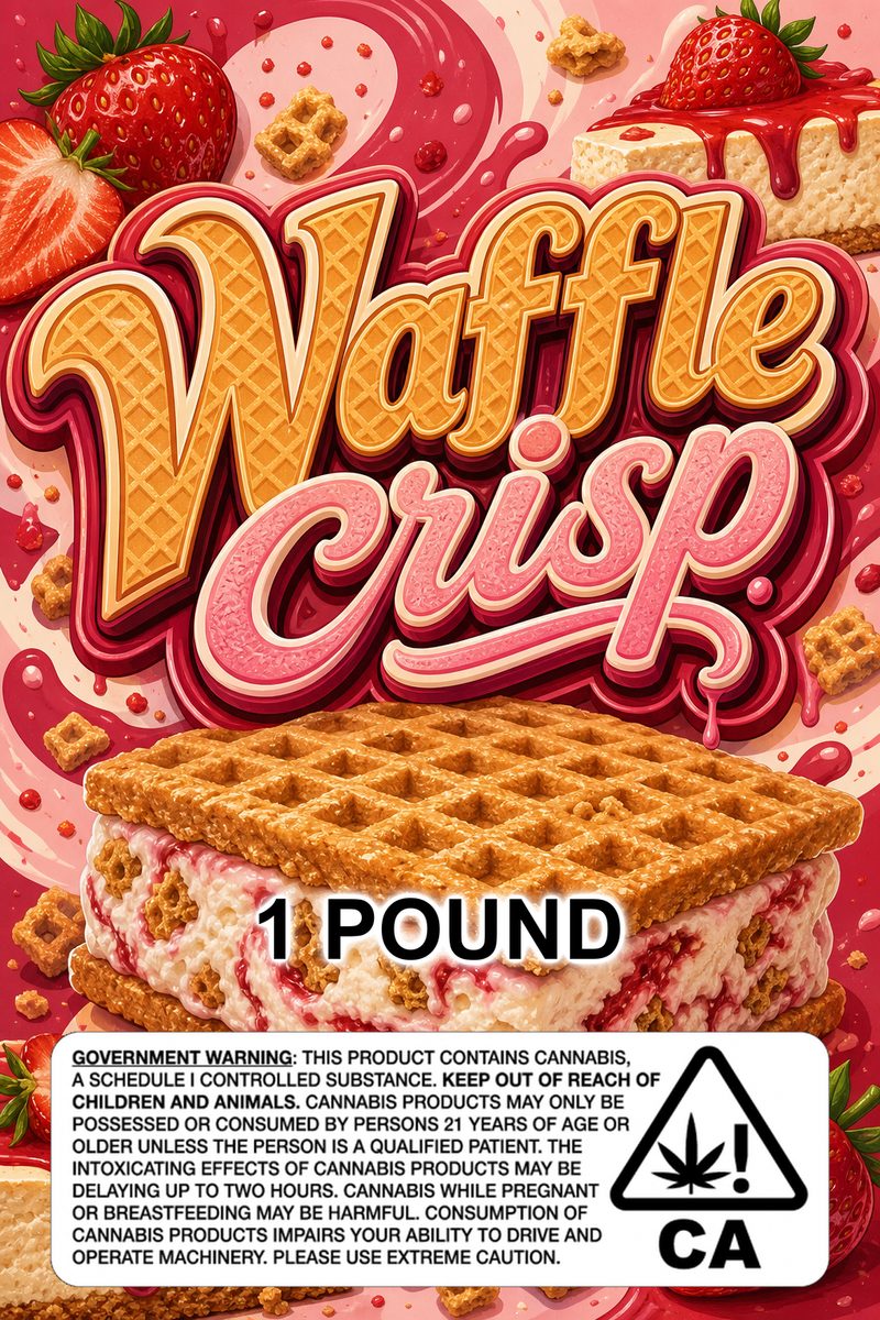 Waffle crisp custom 6x9 pound bag sticker / turkey-bag flavor label