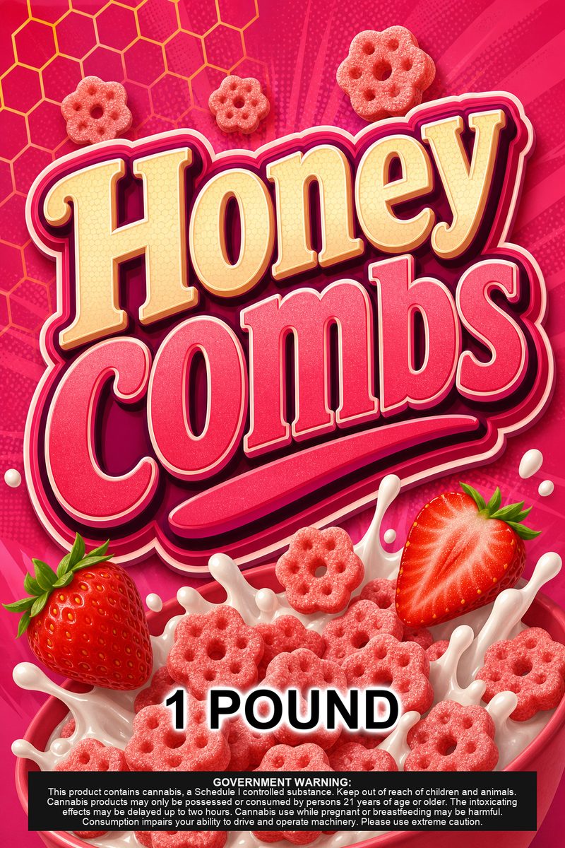 Honey combs custom 6x9 pound bag sticker / turkey-bag flavor label