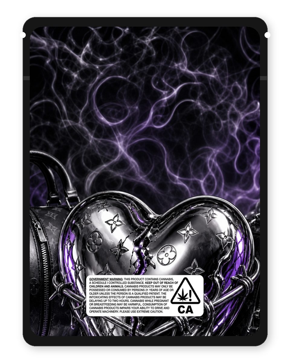 Duffle bag boys custom 4"x5" mylar bag design (back)