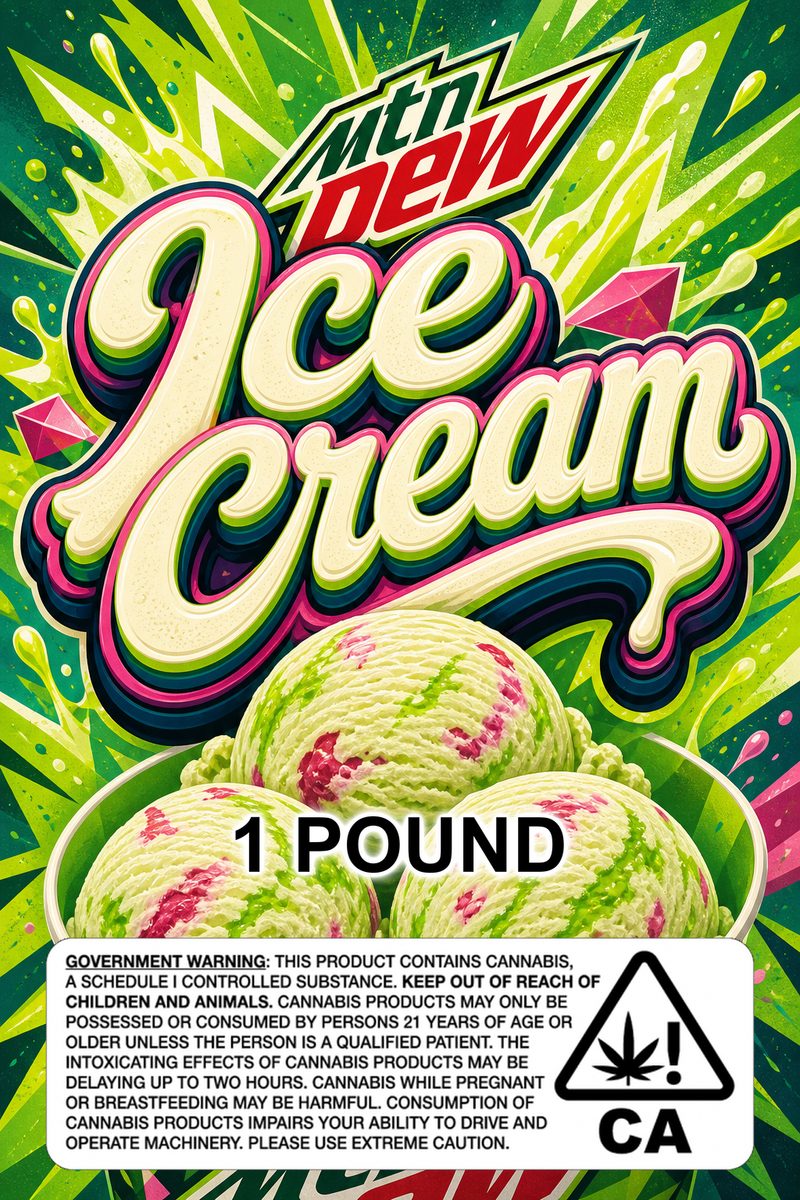 Ice cream custom 6x9 pound bag sticker / turkey-bag flavor label