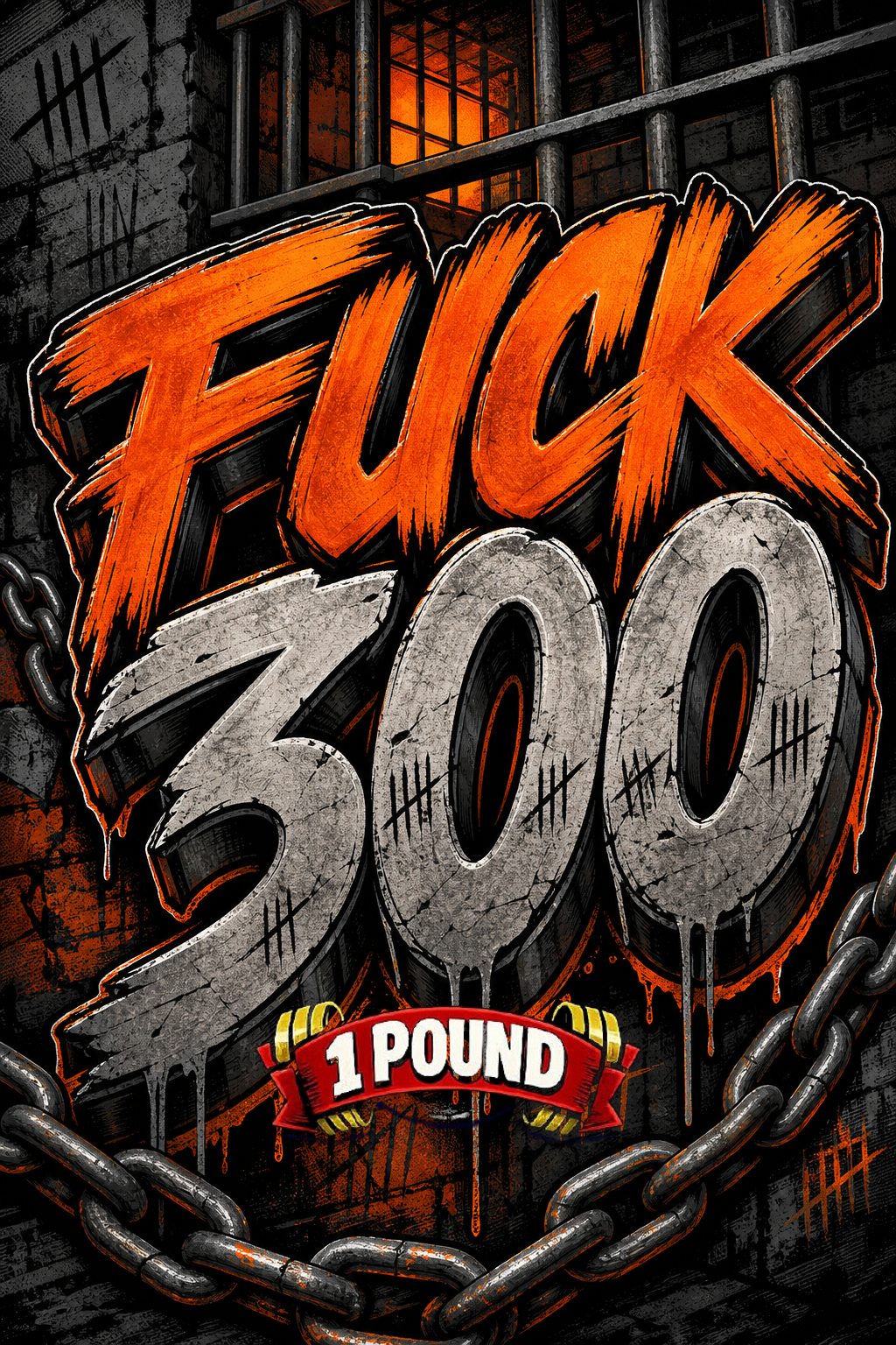 Fuck 300 custom 6x9 pound bag sticker / turkey-bag flavor label