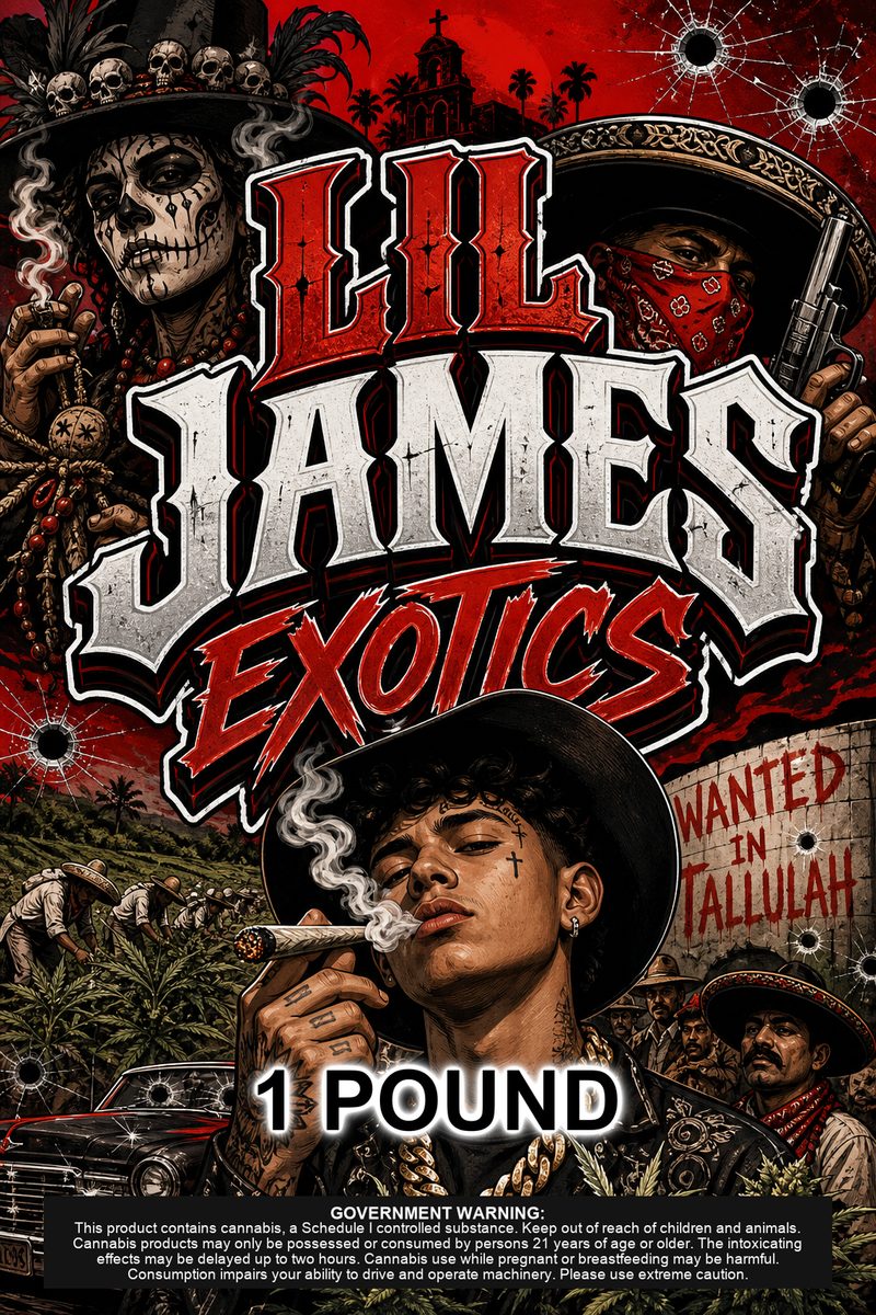 LIL JAMES EXOTICS custom 6x9 pound bag sticker / turkey-bag flavor label
