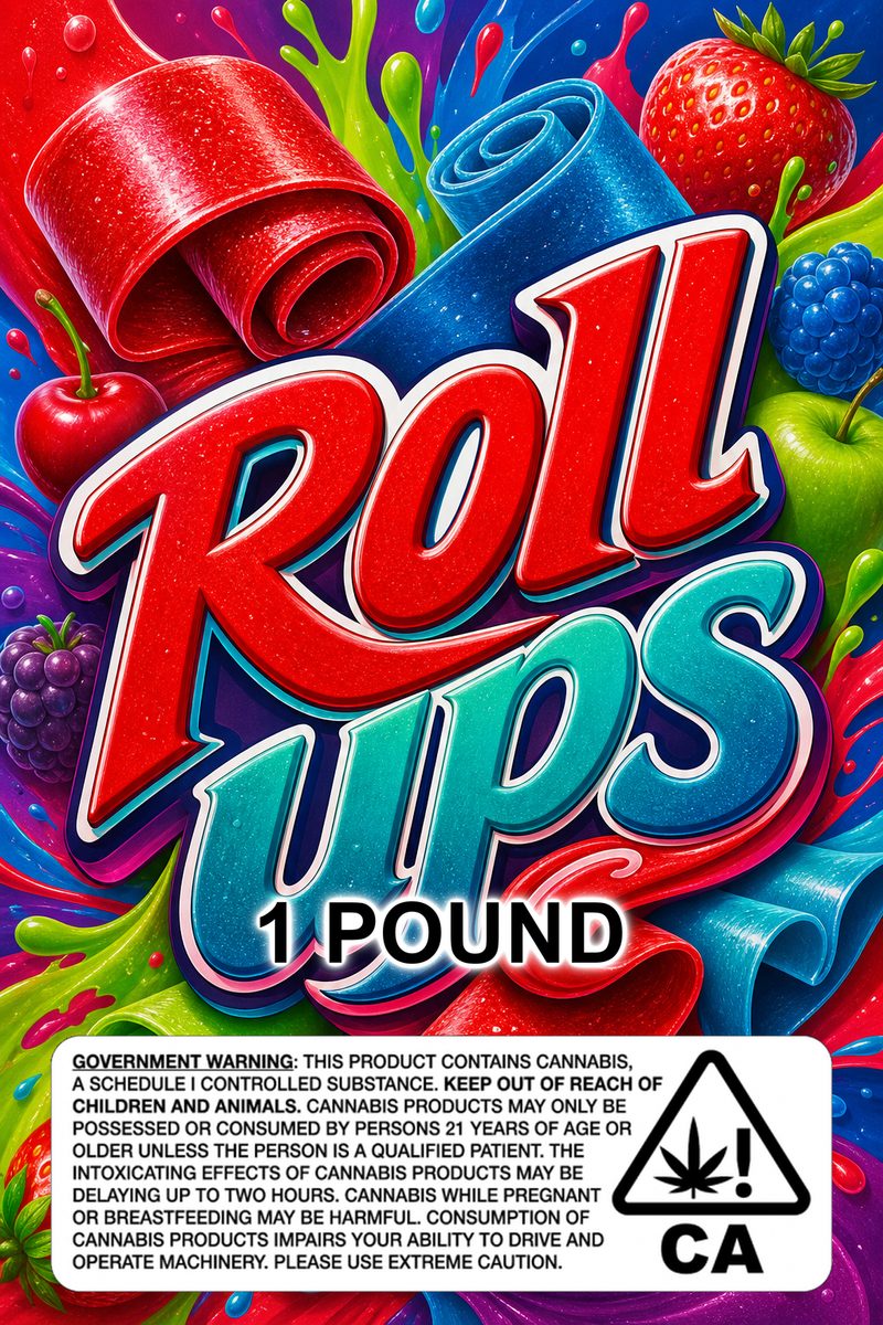 Roll ups custom 6x9 pound bag sticker / turkey-bag flavor label