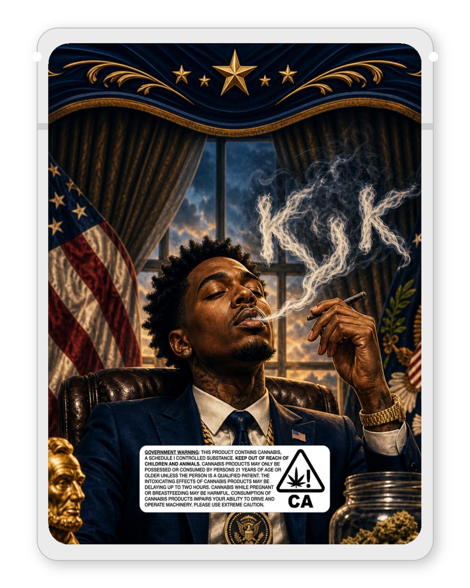 KAMPAIGN custom 4"x5" mylar bag design (back)